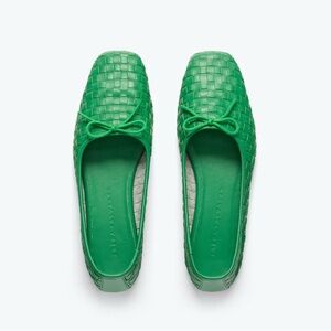 Freda Salvador Jada Green Woven Ballet Flat, 6 M